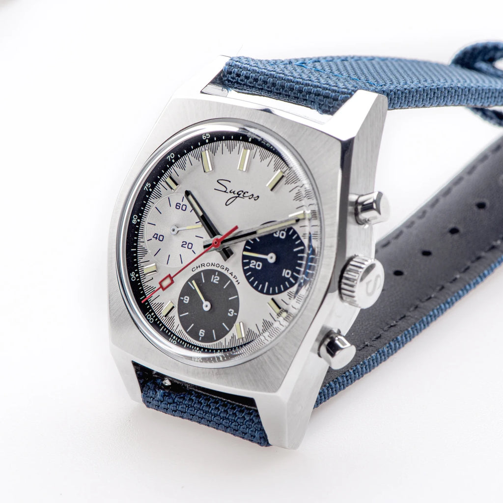 Sugess 37mm Men's Pilot Watches Original ST19 Chronograph Swanneck Mechanical Wristwatches Dome Sapphire Crystal Force Army 2024
