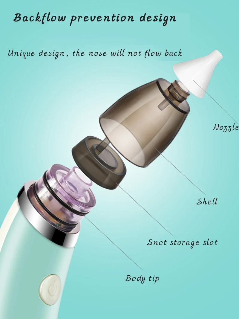 New Electric Baby Nasal Aspirator Electric Nose Cleaner Sniffling Equipment Safe Hygienic Nose Snot Cleaner For Newborns