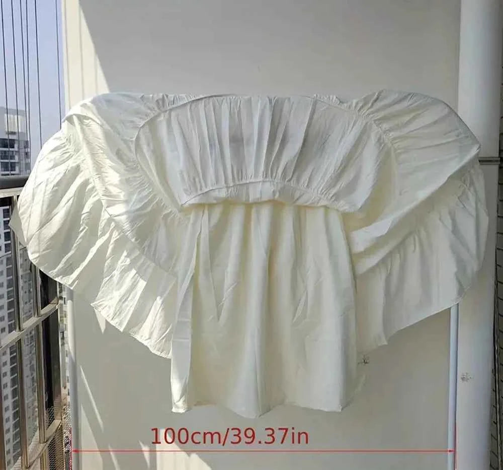 Matching Chic lady's white skirt sweet girls cake skirt elastic waist a line mid length flare skirt