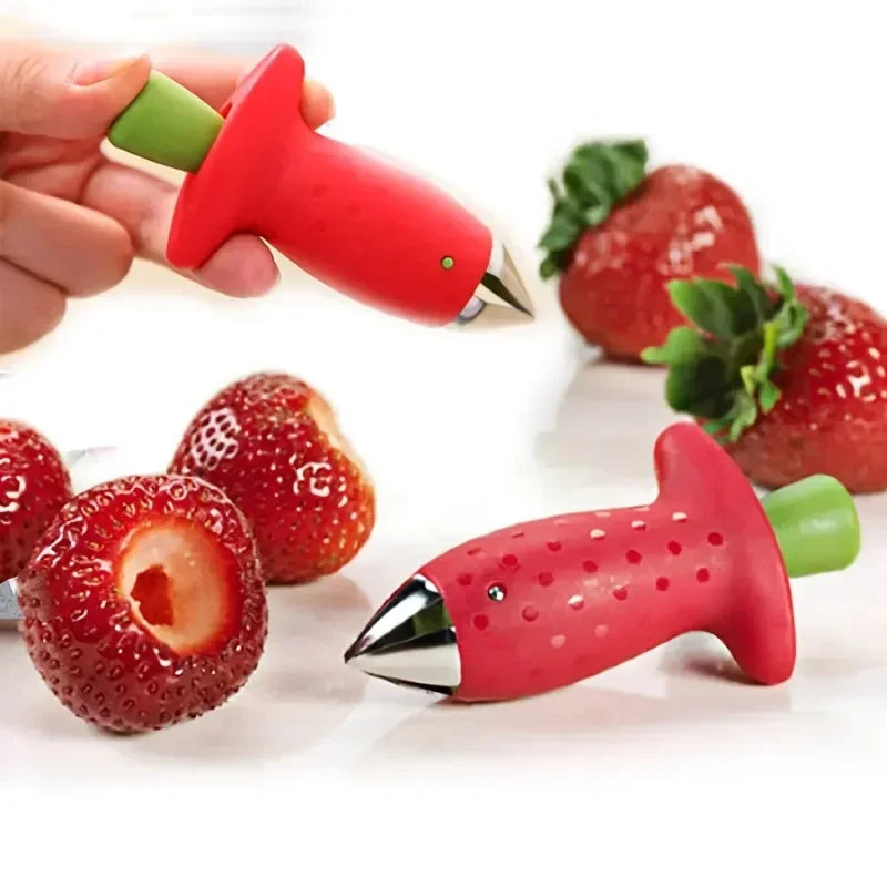 1pc Strawberry Hullers Fruit Remove Stalks Device Tomato Stalks Corers Strawberry Knife Stem Remover Fruit Slicer