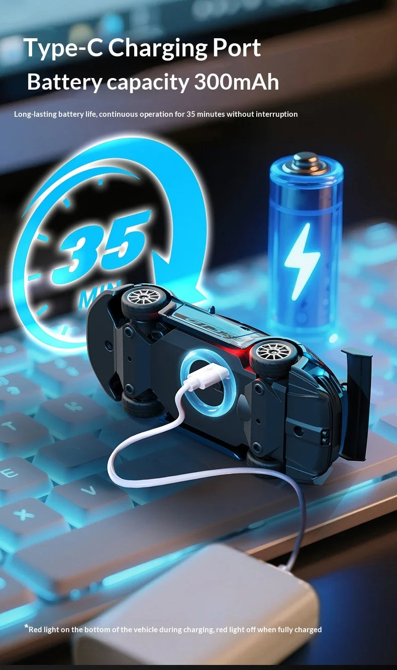 Mini Alloy RC Car 1:43 High-Speed Drifting Sports Car Boys Toy Four-Wheel Drive Simulation Race Car Remote Control Vehicle