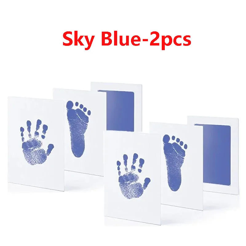 2pc Newborn Baby Handprint Footprint Markers Ink Pads Safe Non-toxic No-Touch Skin Inkless Inkpad Kits Pet Paw Prints Souvenirs