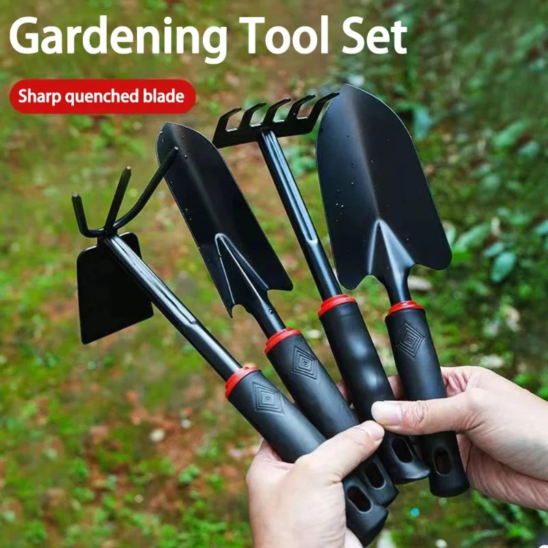 Home Gardening Tools Set. Modern Gardening Tools Set. Light Weight Two-end Hoe Five Teeth Rake Shovel Outdoor