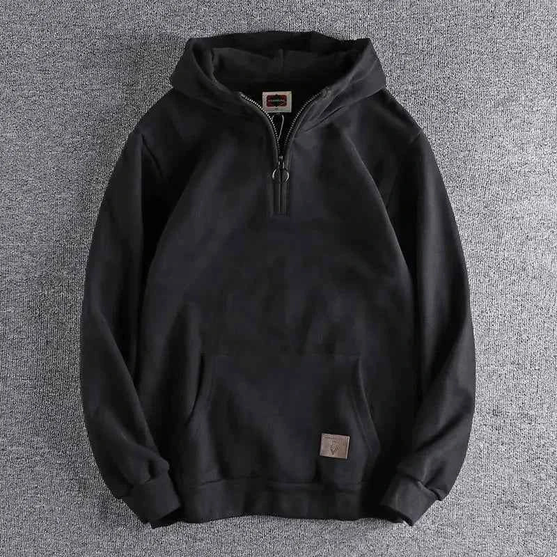 Loose Male Hoodie Solid Autumn Emo Luxury Designer Aesthetic Simple Y2k Vintage Men's Hooded Sweatshirt High Quality Cotton Warm