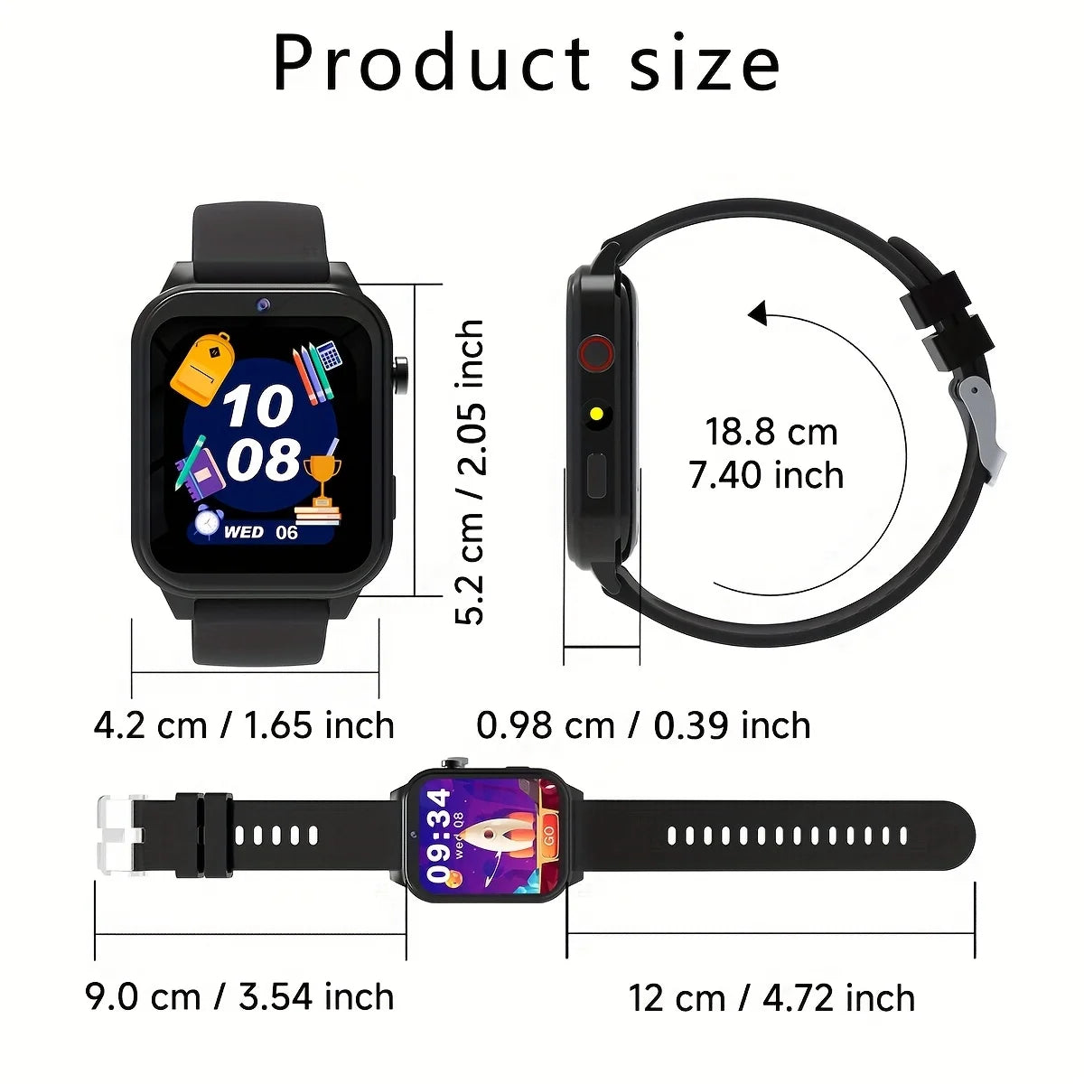 Kids Smart Learning Watch with Educational Games, Camera & Music Player - Touch Screen Kids Tablet for & Ages 3+, Pedometer