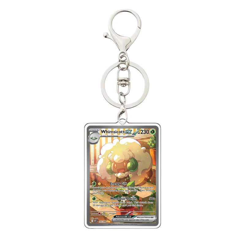 Pokemon PTCG Acrylic Keychain English Version Sv11B W Sar Bwr Reshiram Zekrom Victini N Acrylic Card Keychain Pendant 3.4X5.2Cm