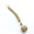 Emergency Escape Parachute Rope Woven Steel Ball Self-defense Ball Hand Woven Multifunctional Parachute Rope Woven Keychain