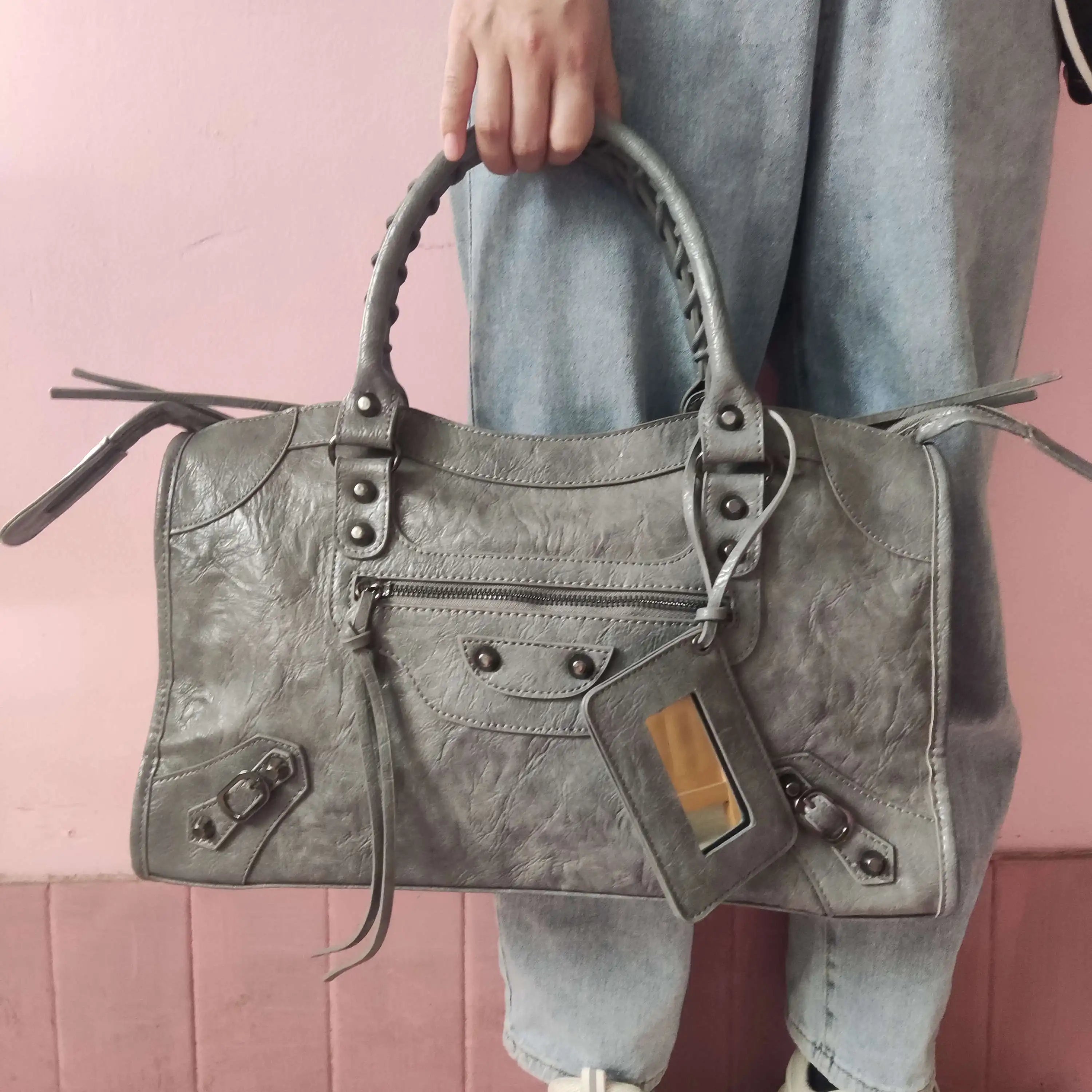 2026 Autumn and Winter Handbag Crossbody Large Capacity City Motorcycle Shoulder Bag Tote Bag for Women Luxury Designer