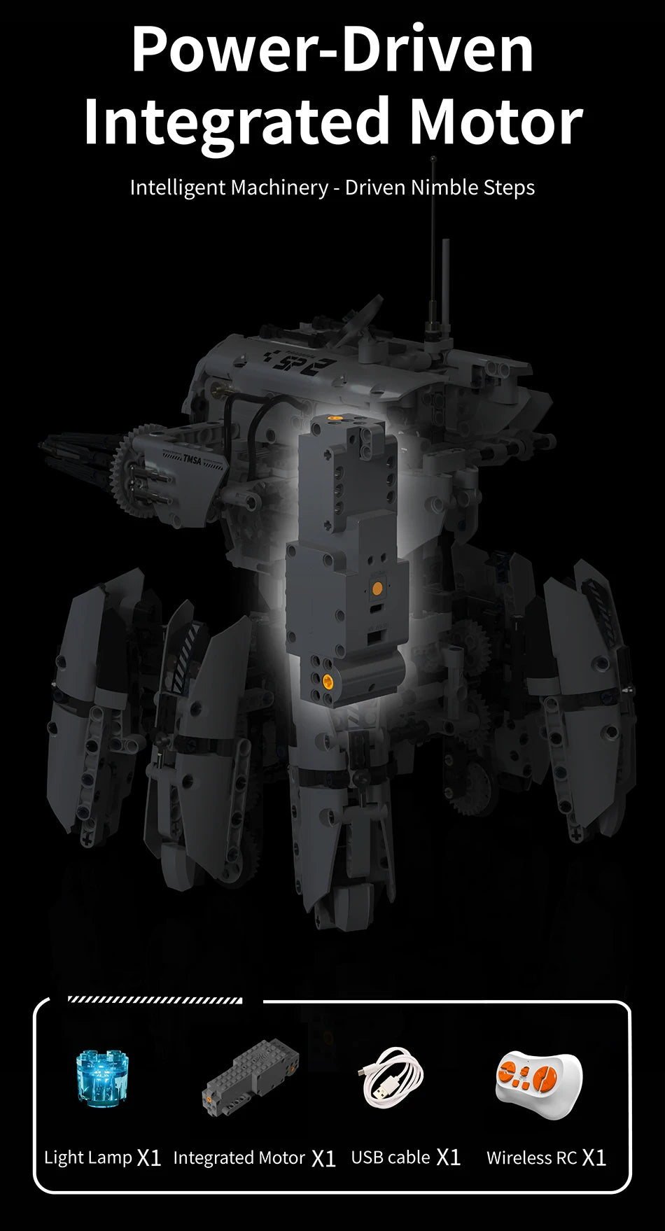 Technical Programming Hexapod Robot Science Fiction War Machine Building Blocks City Remote Control Robots Bricks Toys Boys Gift
