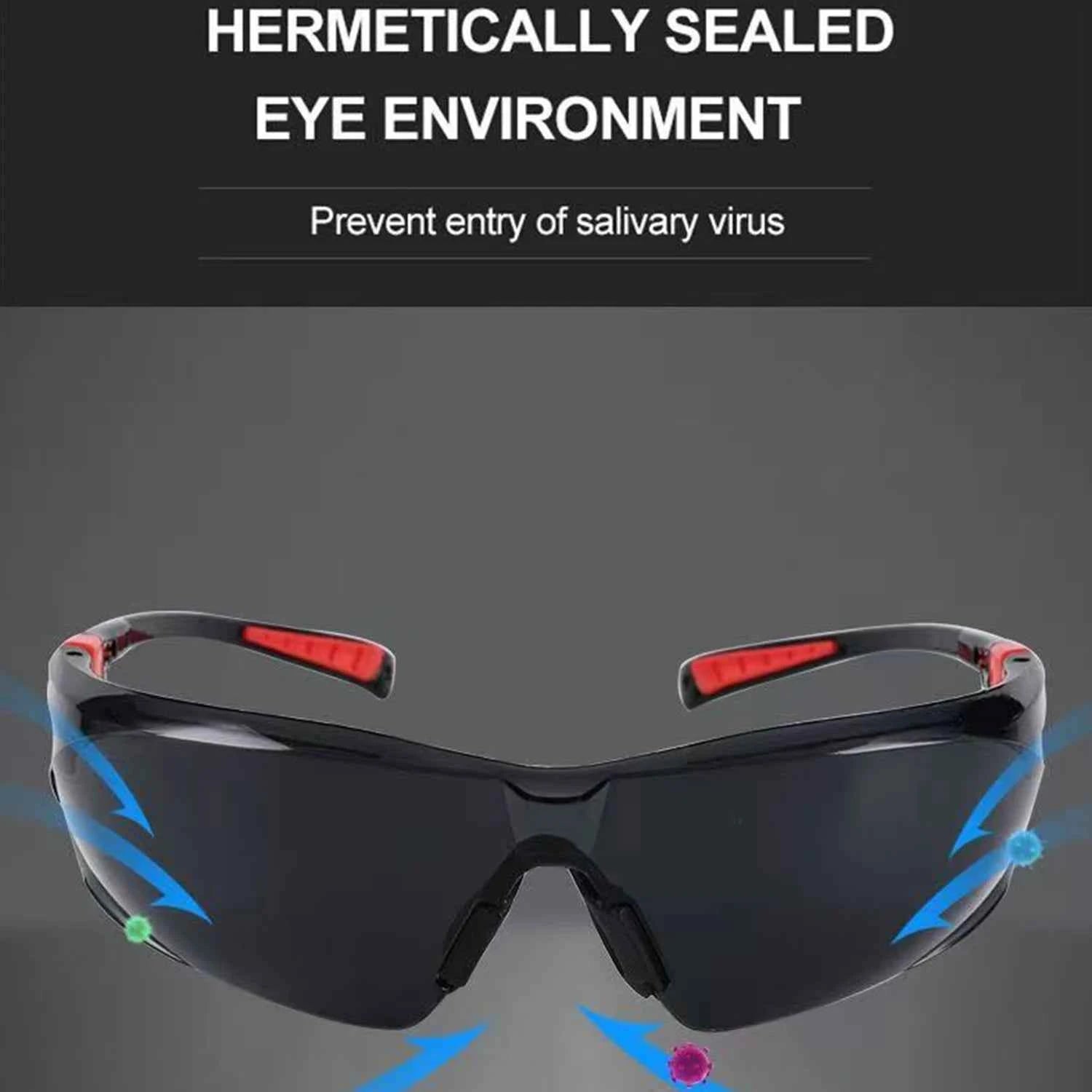 48-73-2000 transparent protective glasses, impact-resistant double-coated lenses, wear-resistant hard coated goggles