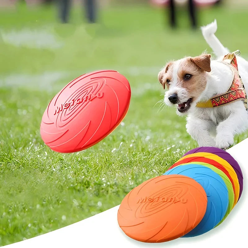 Silicone Dog Flying Disc Toy – Durable Chew & Fetch Fun