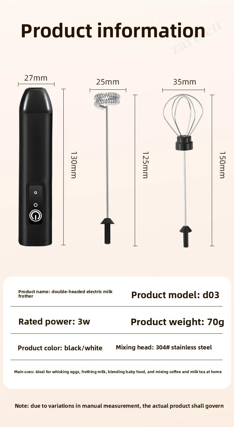 Coffee Frother/MILK Whisk+Egg Beater MINI Food Blender USB Rechargeable Handheld  Espresso Tools
