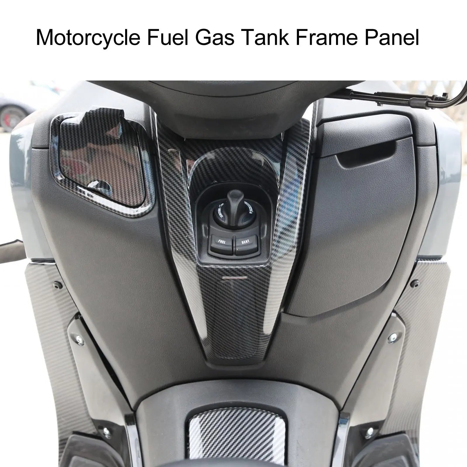 Motorcycle Fuel Gas Tank Frame Panel Carbon Fiber Style High Strength Protective Panel for  Yamaha NMAX 125 155 2020-2024