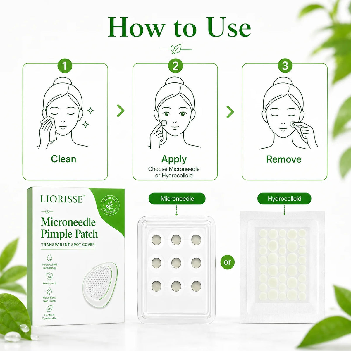 Hydrocolloid & Microneedle Pimple Patch Set 81-Pack