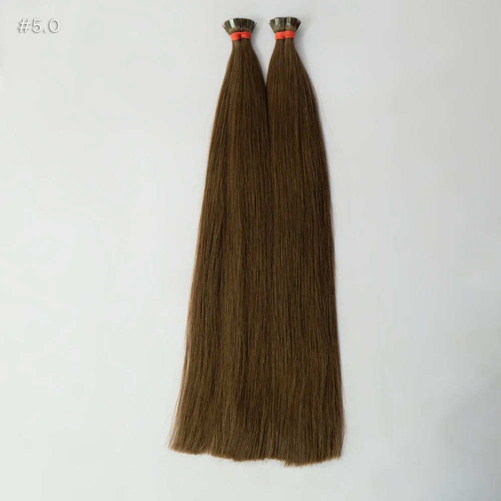 Hair Extensions Bundles 100% Cuticle Aligned Flat Tip Human Hair Easy Styling Extensions