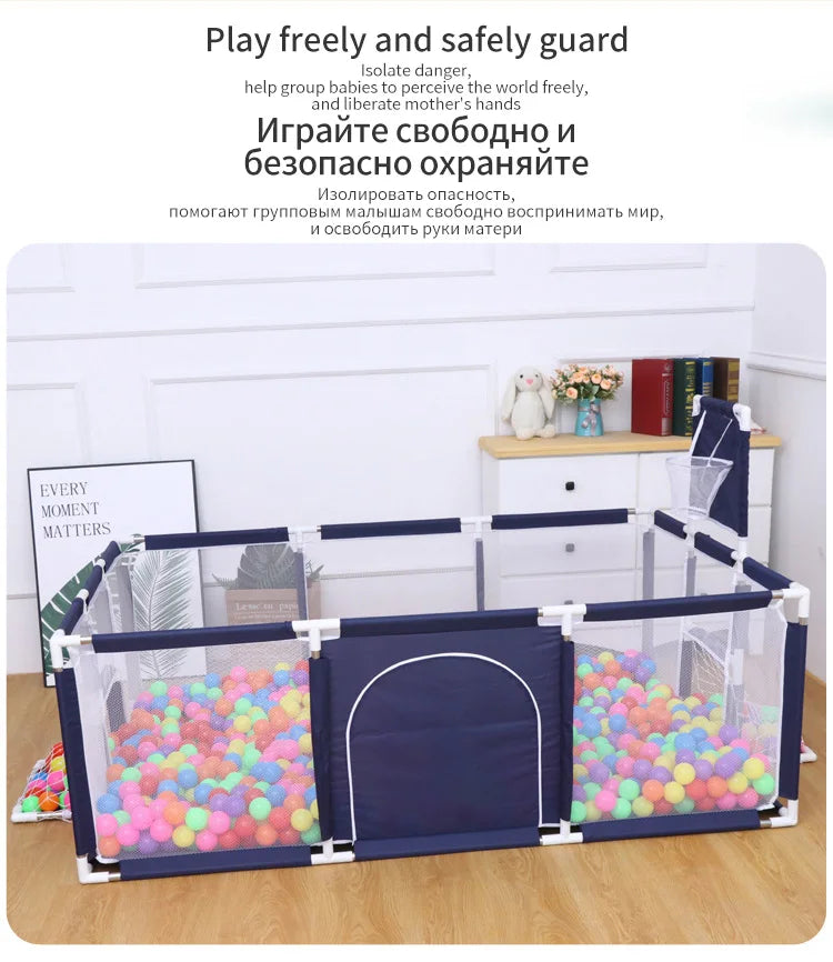 New Arrival Baby Playpen For Children Safety Barrier For Newborn Playground Basketball Ball Pit Playpen Indoor Baby Playground