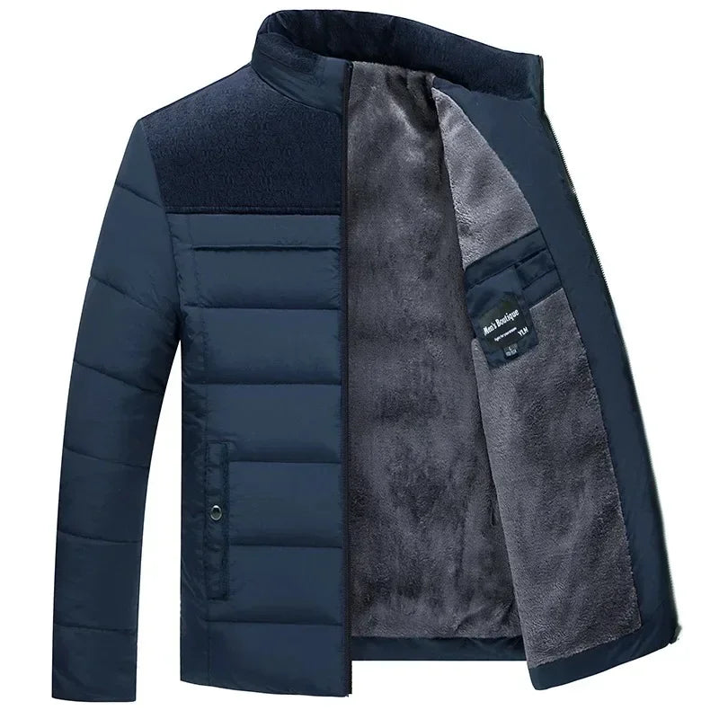 Warm Windproof Jacket Men 2025 Winter New Fashion Comfortable Thickened Outdoor Hooded Overcoat Male Casual Clothes