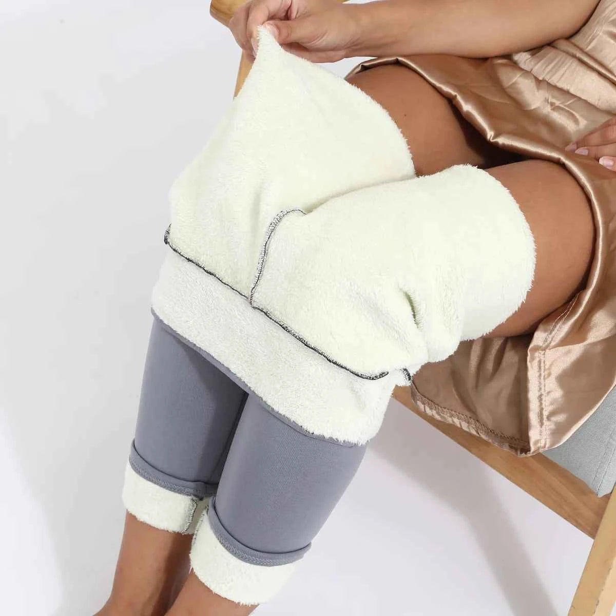 Velvet Winter Leggins Womens Solid Color Thick Pants Warm Velvet High Waist Solid Color Outdoors Casual Classic Leggings