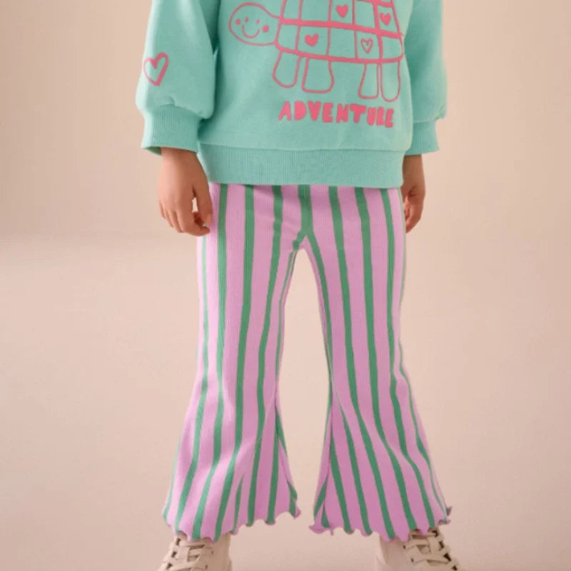 Jumping Meters  2-7T  Flare Pants Boot Cut Hot Selling Girls Leggings Pants Colorful Full Pencil Pants Autumn Kids Trousers