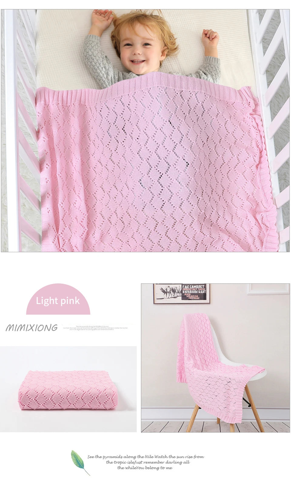 Baby Blanket Super Soft knitted Newborn Stroller Bed Sleeping Cover Toddler Infant Bedding Muslin Swaddle Wrapper 100*80CM Plaid