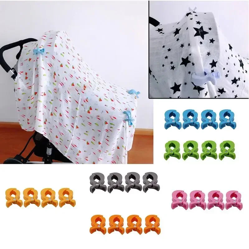 2pcs Baby Stroller Accessories Baby Stroller Clamp Alligator Clip Pram Peg Portable Stroller Hook Baby Car Seat Clips Toddler