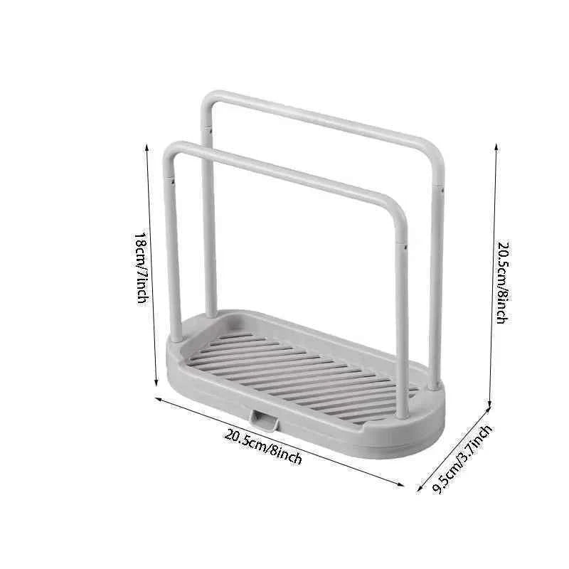 Kitchen Rag Drain Stand Kitchen Accessories Sink Drainage Shelf Sink Drain Storage Basket for Sponge Rag Wire Ball