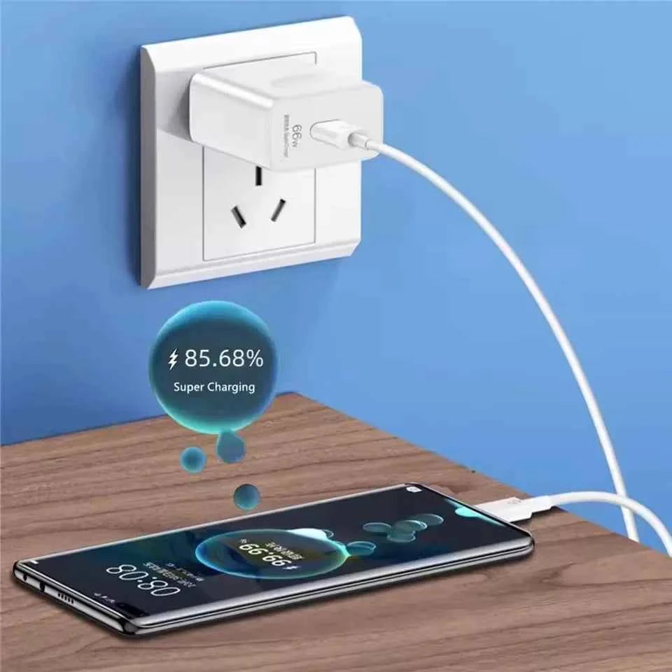 6A 66W Super Fast Charger Type C Cable 40 50 60 P50 P60 Nova 8 9 10 Honor 50 70 90 100 200 Lite X7 X8 X9 Magic 5