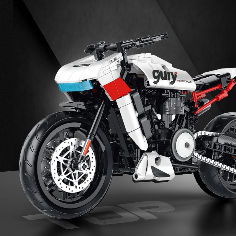 City Super Racing Motorcycle Assembled MOC Building Blocks Motorbike Model Kit Technical Toys Gifts for Boys Adult Kids 500+pcs