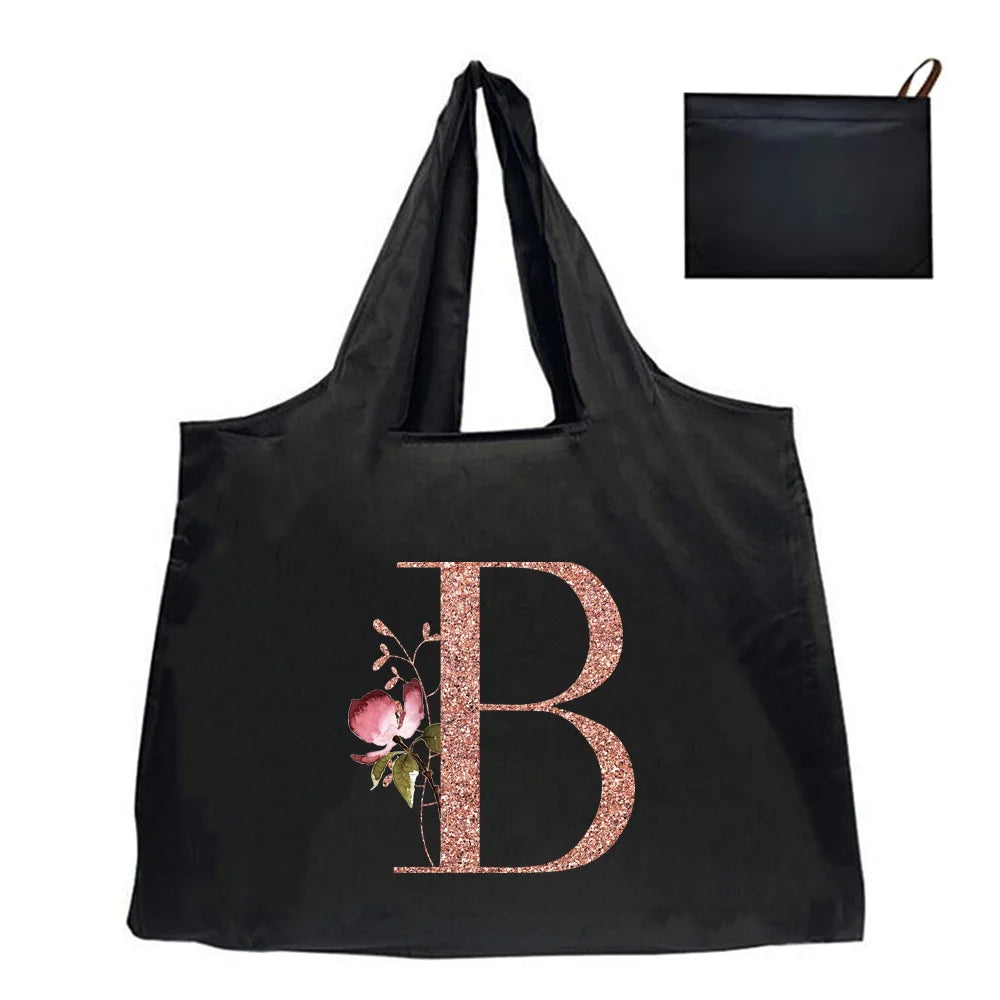 Shopping Bag Tote Bag Foldle Grocery Organizer Reusable Handbags Shoulder Bags Convenient Large-Capacity Large Tote For Fashion