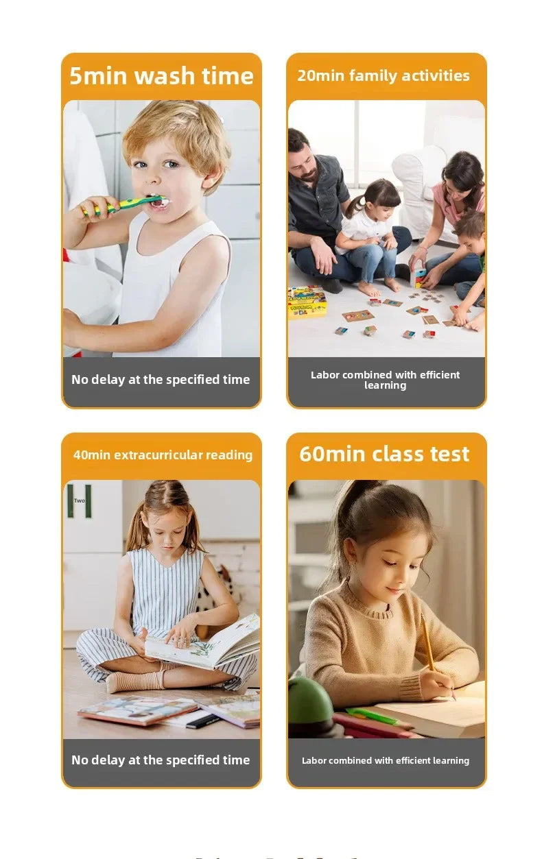 Kids Children Reminder Time Management Tool Visual Timer Night Light Ultra Silent Alarm Clock 60 Minutes Countdown Timer Digital