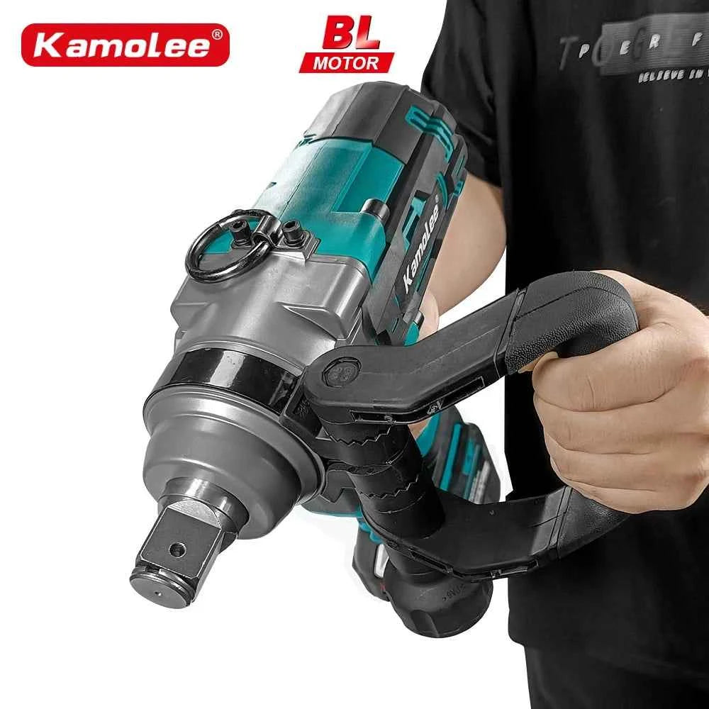 Kamolee 5000 N.M Torque 1 Inch Brushless Electric Impact Wrench Lithium-Ion Battery For 18V 21V Battery
