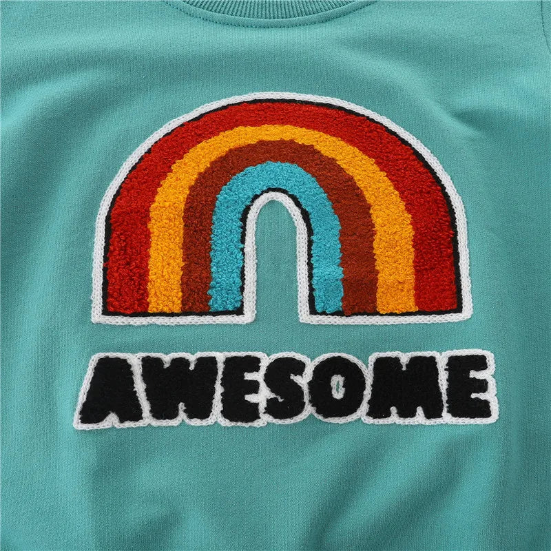 Jumping Meters Autumn Spring Children's Sweatshirts With Animals Print Hot Selling Sport Kids Fashion Shirts Tops