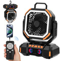 40000mAh Camping Fan Rechargeable Desktop Portable Air Circulator Wireless Ceiling Electric Fan with Power Bank LED Lighting