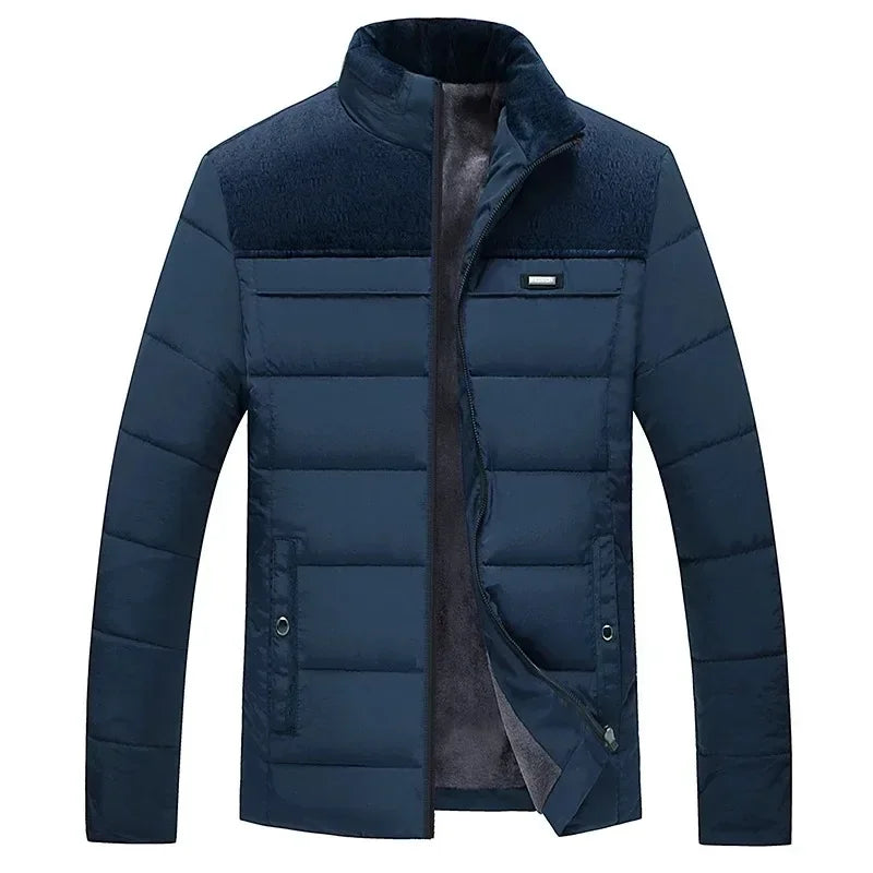Warm Windproof Jacket Men 2025 Winter New Fashion Comfortable Thickened Outdoor Hooded Overcoat Male Casual Clothes