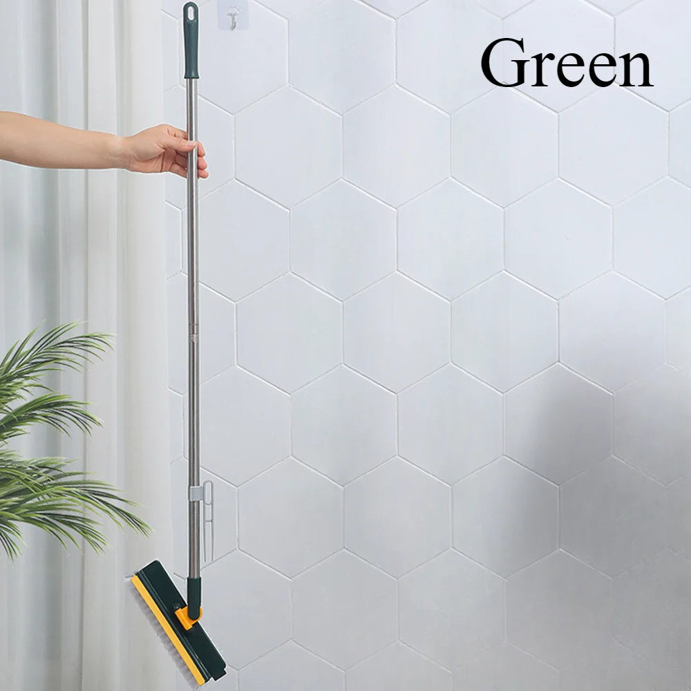 green Color 4-in-1 Corner Floor Cleaning Brush With Long Handle
