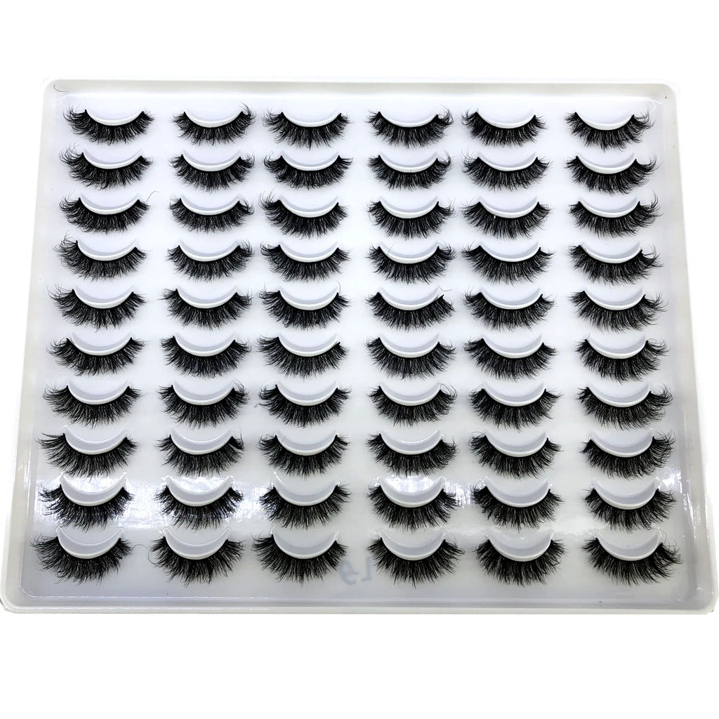 HBZGTLAD 30/40 pairs of natural long 3D artificial mink false eyelashes false eyelashes makeup set mink eyelashes extended eyela