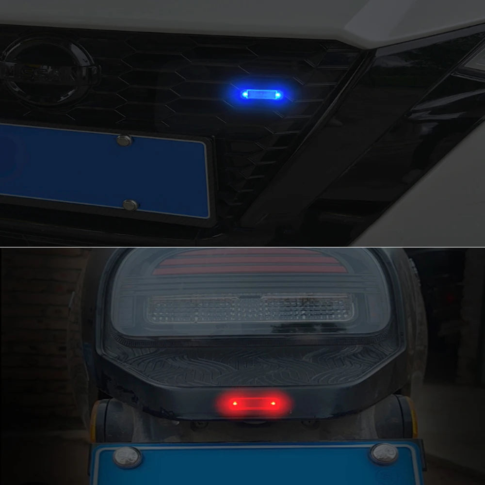 Mini Solar LED Car Warning Light, Wireless Anti-Theft Flashing Lamp, Simulated Dummy Alarm Security Light