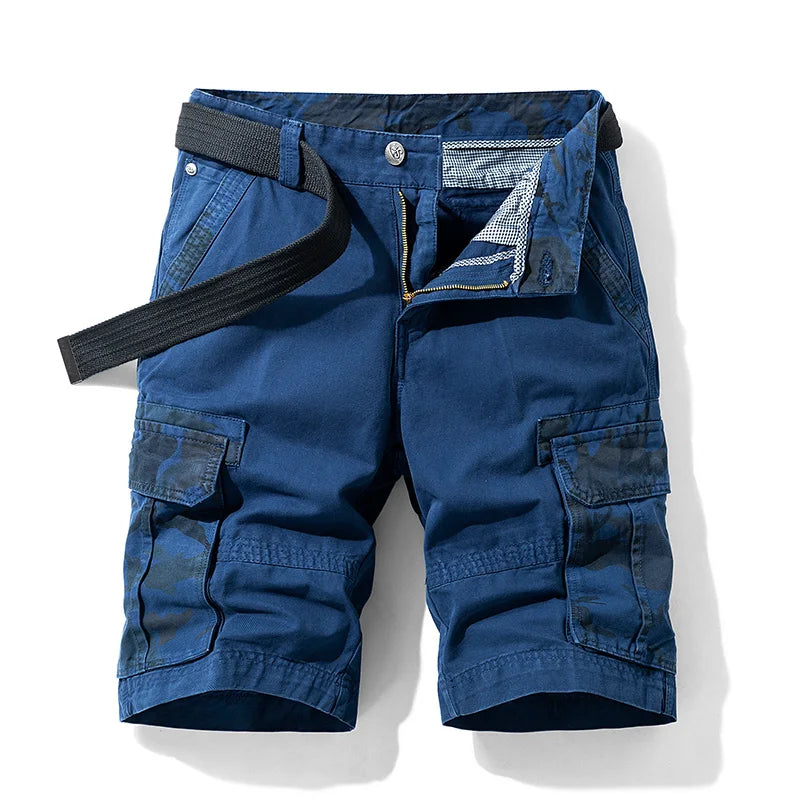 Summer New Tooling Shorts for Men American Style Trendy Loose Cargo Shorts Casual All-match Straight Cotton Short Pants