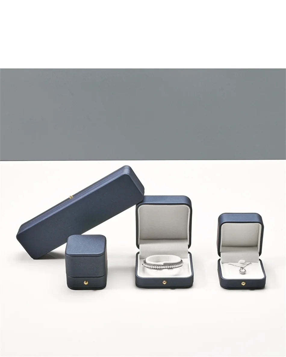 Oirlv Jewelry Ring Box Leather Earring Necklace Pendant Gifts Display Box For Proposal Engagement Wedding Case Jewelry Organizer