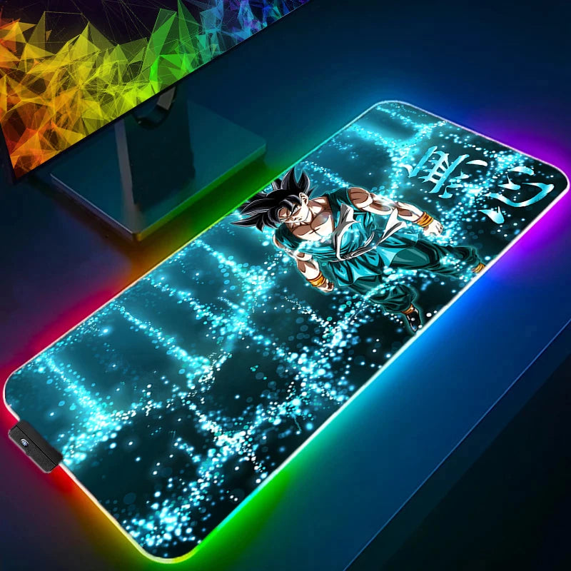 RGB LED D-dragon B-ball Mouse Pads Desk Mat Protector Gaming Mousepad Office Table Decor Keyboard Long Pad Computer Gamer Mats