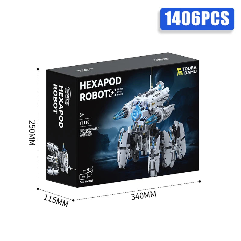 Technical Programming Hexapod Robot Science Fiction War Machine Building Blocks City Remote Control Robots Bricks Toys Boys Gift