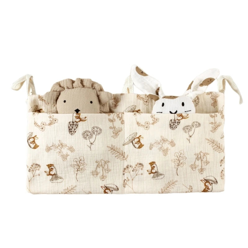Baby Bedside Storage Bag Cribs Multifunctional Hanging Organizer Pocket for Drool Bibs Toy Diaper Baby Cribs Storage Bag