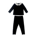2026 Mali's SS Black Embroidery Pajamas Boutique Sleepwear Set Girl Dress Nightgown Baby Boy Sets Children Clothing