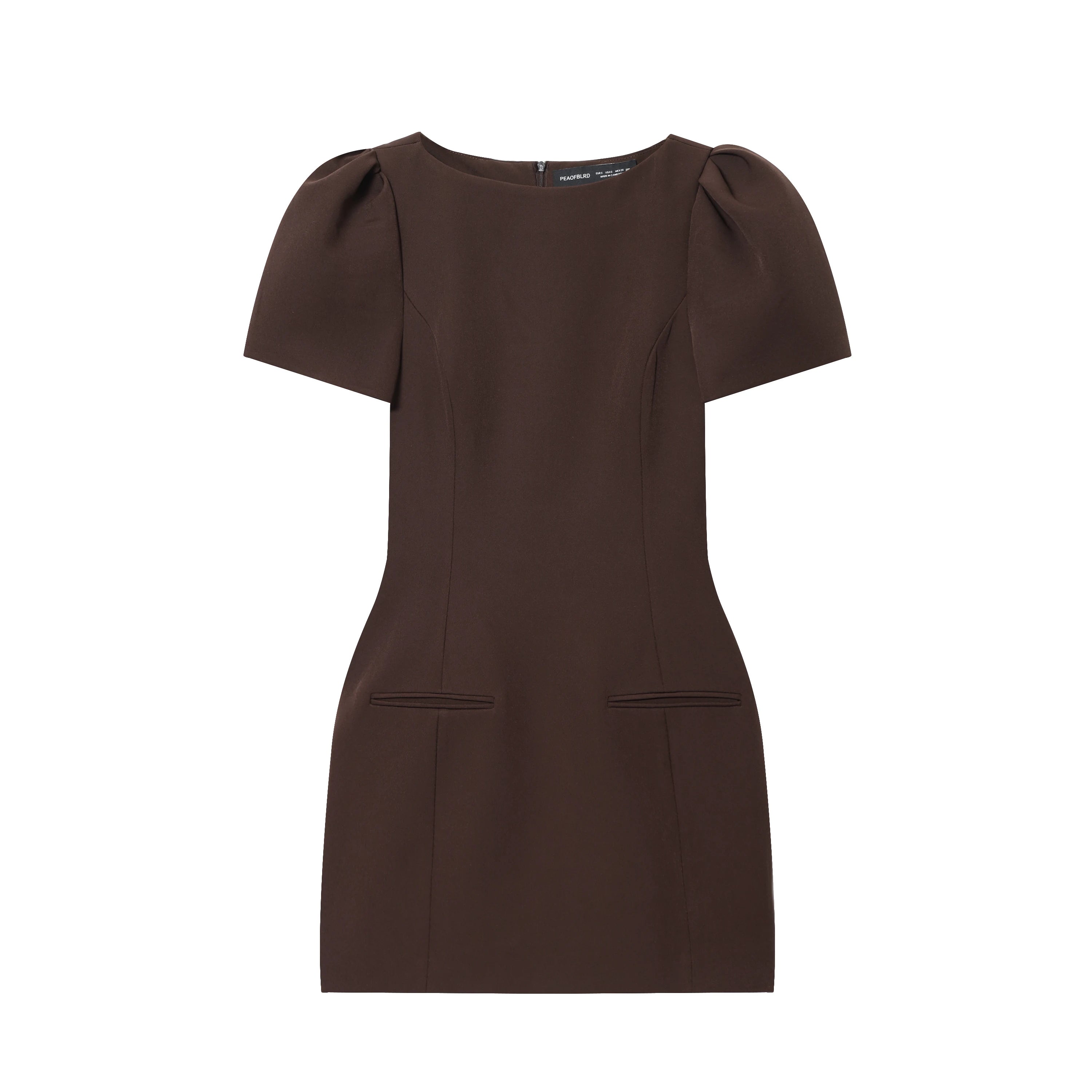 KONDALA Sexy Chic Black Party Dress Short Sleeve Pad Shoulder Mini Dress Fashion 2026 Spring Evening Club Elegant Women Dress
