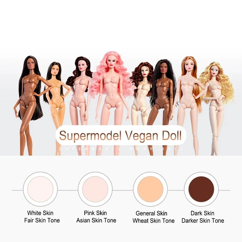 32cm Fashion Star Supermodel Doll New Upgrade 1/6 Babi Exquisite Makeup Long Hair White Skin Joints Movable Daily Dress Up Toys