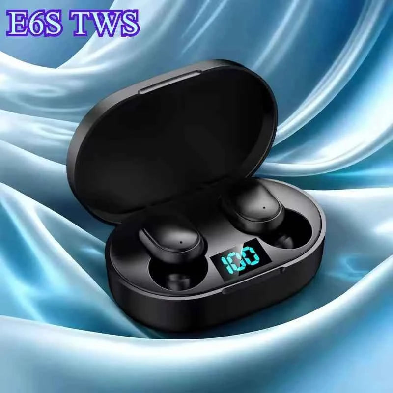 E6S Wireless Bluetooth Headphones with LED Display Deep Bass Stereo Ear Buds with Mic  Wireless Earbuds