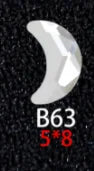 100PCS B41-80 Flat Bottom Special-Shaped Drill  Crystal Sleek Rhinestone 3D Manicure Nail Art Decoration Charms Jewelry