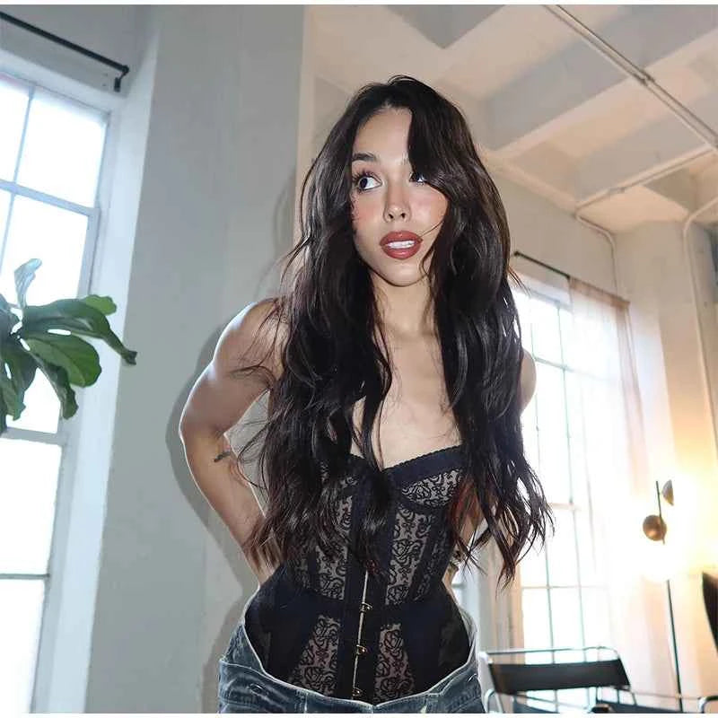 Sexy Women Black Lace Corset Vest Fashion See Through Hollow Out Strapless Top Chic Autumn 2025 New Party Lady High Street Vests