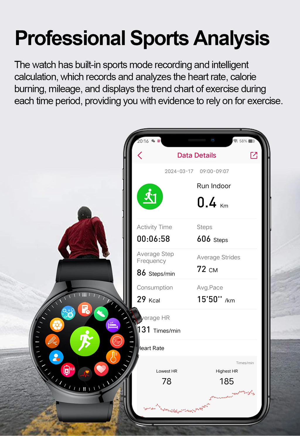 2025 High precision ECG Uric Acid Blood Fat Smart Watch Men Body Fat Blood pressure Heart rate Pulse Health  Watches