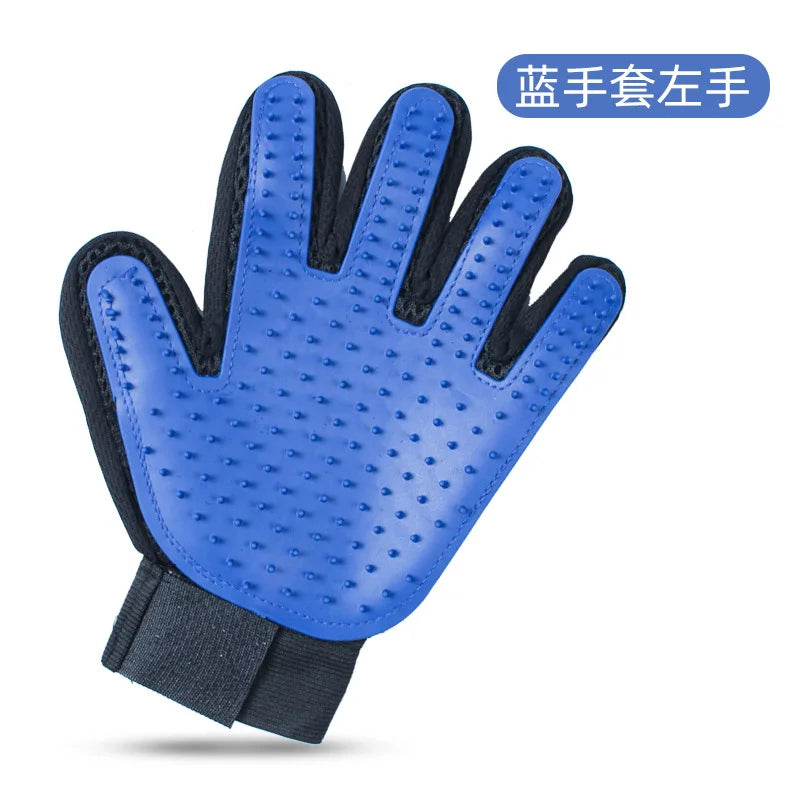 1pc left Color 2-in-1 Pet Grooming Brush and Bath Cleaning Glove